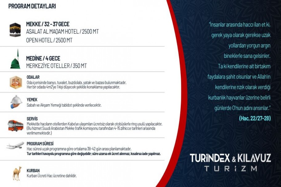 NORMAL KONAKLAMALI HAC PROGRAMI